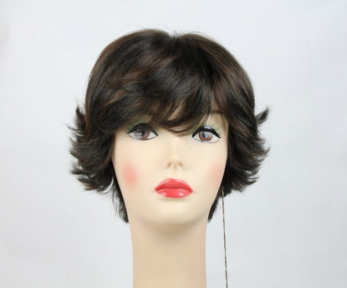 Linda Deep Dark Brown With Medium Brown Highlights Size M