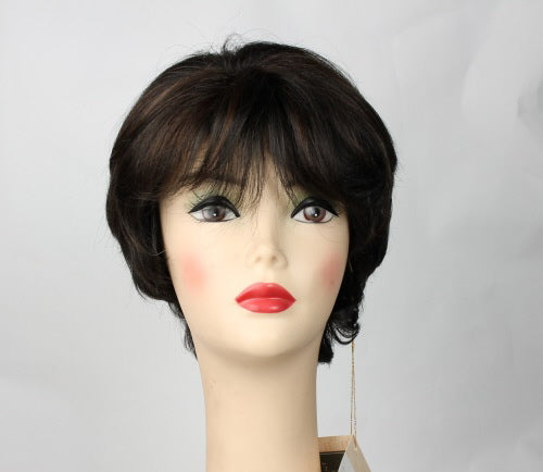 Linda Deep Dark Brown With Medium Brown Highlights Size M